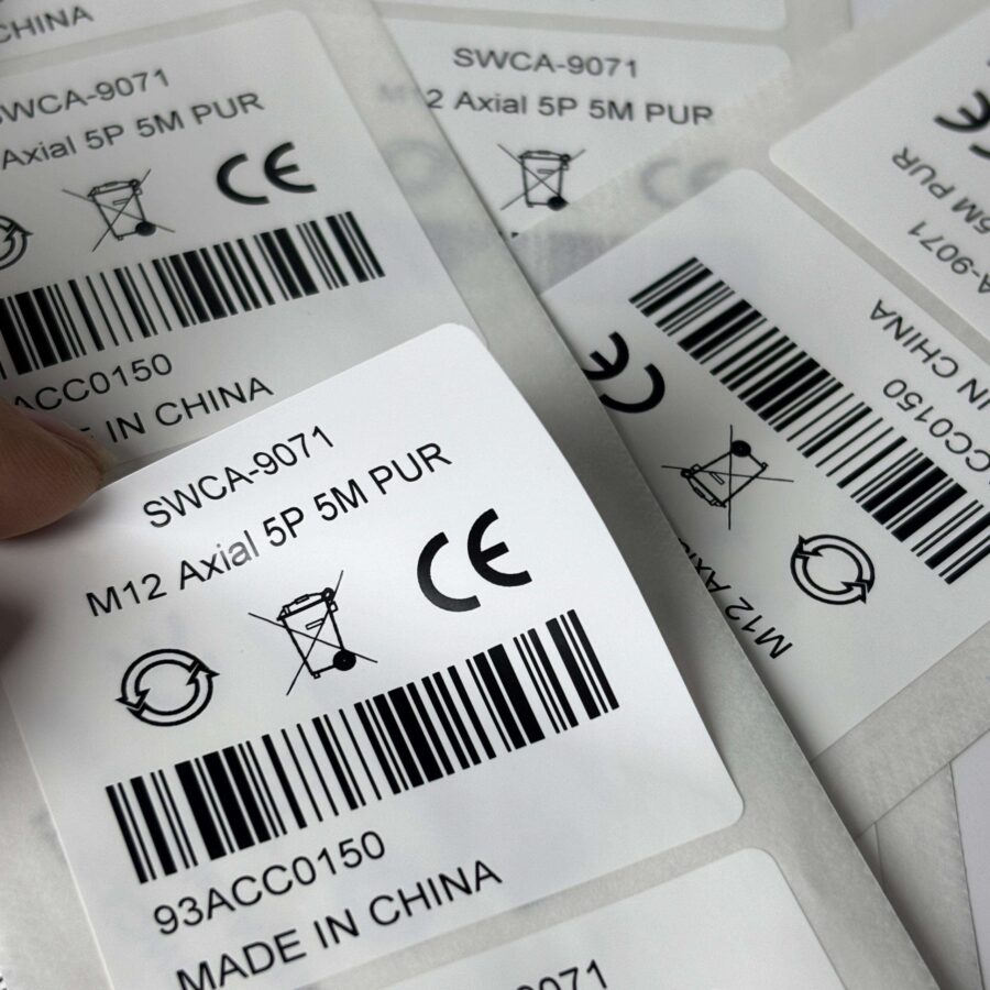 Custom printed waterproof adhesive barcode labels wholesale