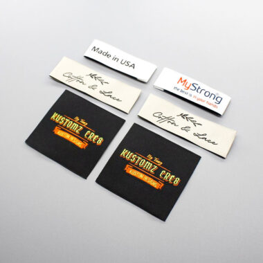 Organic cotton fabric clothing labels for garments