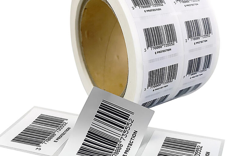 Retail anti-theft soft barcode security label for store packaging