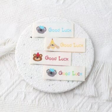 Cute bear and koala clothing label for children’s garments