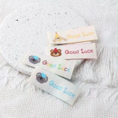Cute bear and koala clothing label for children’s garments