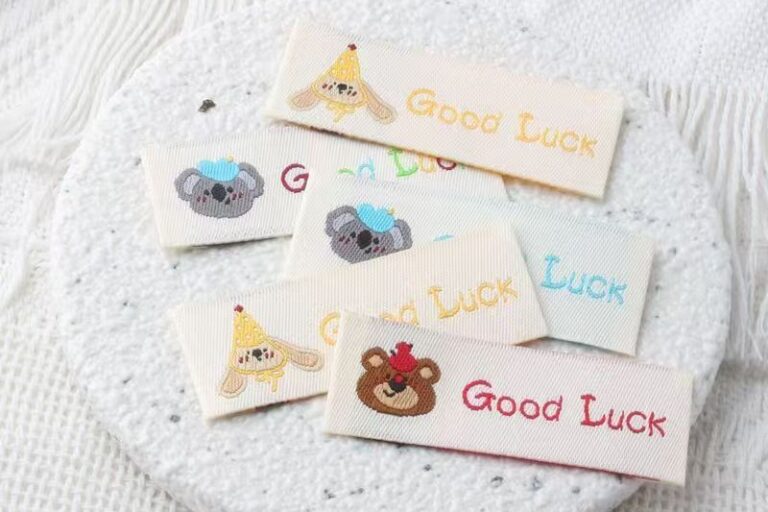 Cute bear and koala clothing label for children’s garments