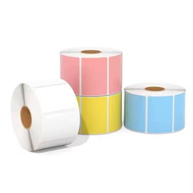 Blank colored thermal self-adhesive label for packaging and logistics
