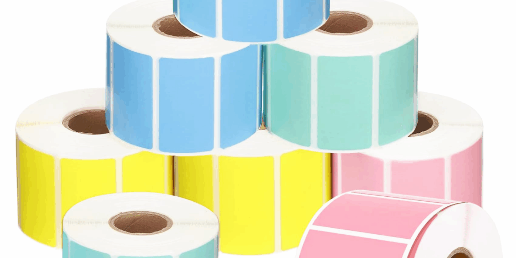 Blank colored thermal self-adhesive label for packaging and logistics