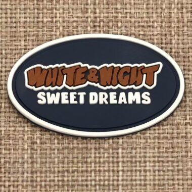 Custom colored transparent PVC clothing patch label for garments