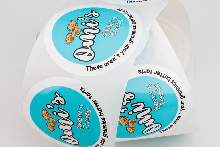 Custom Waterproof Round Sticker Roll (3) Durable custom waterproof round sticker roll for packaging