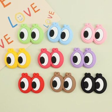 Cute cartoon alphabet decorative PVC label for apparel bags and crafts