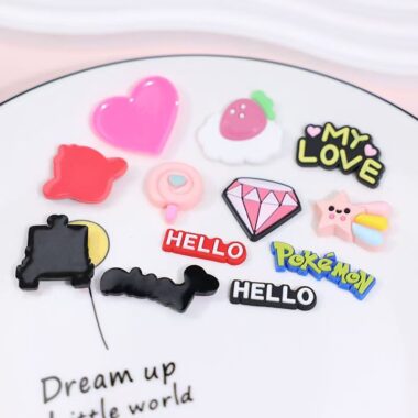 Cute cartoon alphabet decorative PVC label for apparel bags and crafts