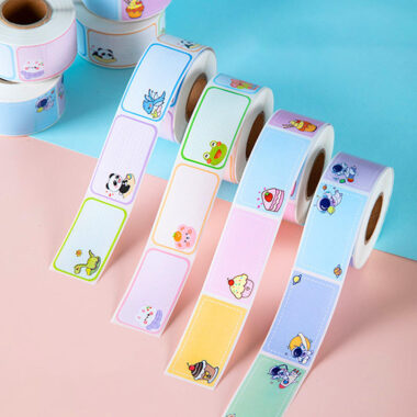 Cute kids sticker roll for backpacks clothing stationery