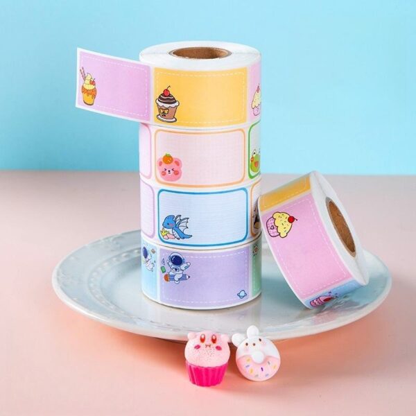 Cute kids sticker roll for backpacks clothing stationery
