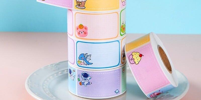 Cute kids sticker roll for backpacks clothing stationery