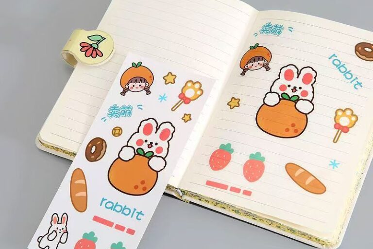 Cute Waterproof Cartoon Sticker Sheet (4) Waterproof cute cartoon sticker sheet for phones tablets stationery