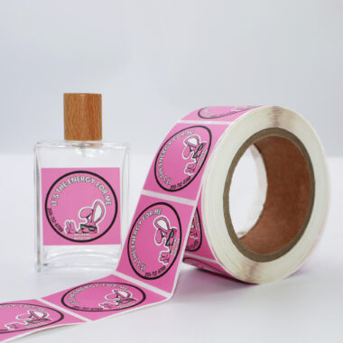 Durable waterproof adhesive sticker roll for packaging use