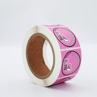 Durable waterproof adhesive sticker roll for packaging use