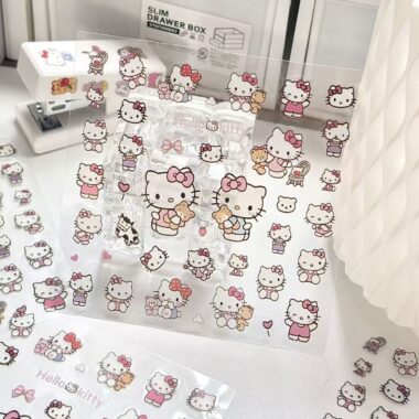Waterproof HelloKitty cartoon sticker sheet for phone and tablet decoration