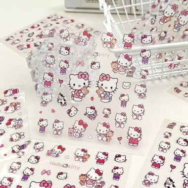 Waterproof HelloKitty cartoon sticker sheet for phone and tablet decoration