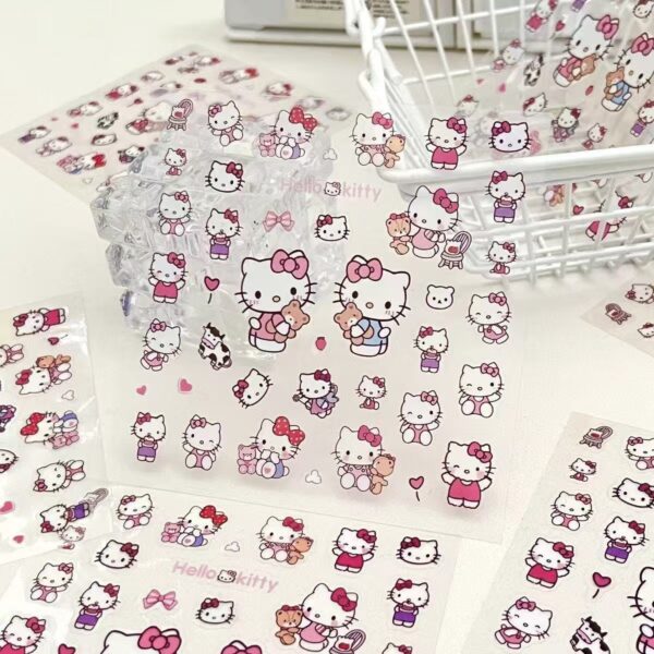 Waterproof HelloKitty cartoon sticker sheet for phone and tablet decoration