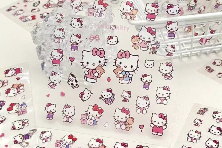 HelloKitty Waterproof Sticker Sheet (3) Waterproof HelloKitty cartoon sticker sheet for phone and tablet decoration