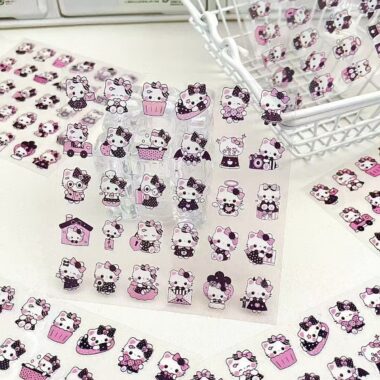 Waterproof HelloKitty cartoon sticker sheet for phone and tablet decoration