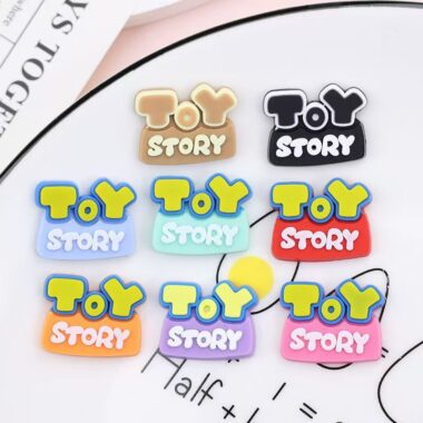 High-quality cartoon alphabet PVC decorative label for apparel and crafts