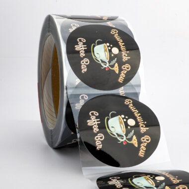 High-quality waterproof adhesive sticker roll for coffee cups