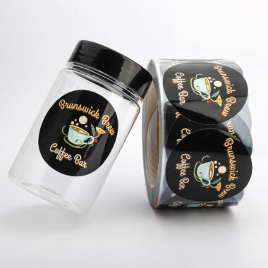 High-quality waterproof adhesive sticker roll for coffee cups