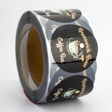 High-quality waterproof adhesive sticker roll for coffee cups