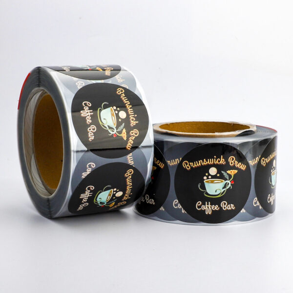 High-quality waterproof adhesive sticker roll for coffee cups