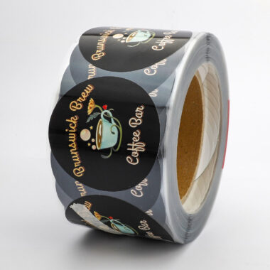 High-quality waterproof adhesive sticker roll for coffee cups