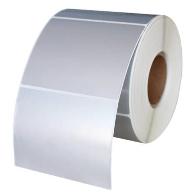 Matte silver waterproof self-adhesive label for durable packaging