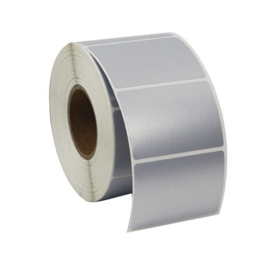 Matte silver waterproof self-adhesive label for durable packaging