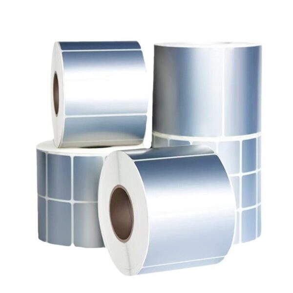 Matte silver waterproof self-adhesive label for durable packaging