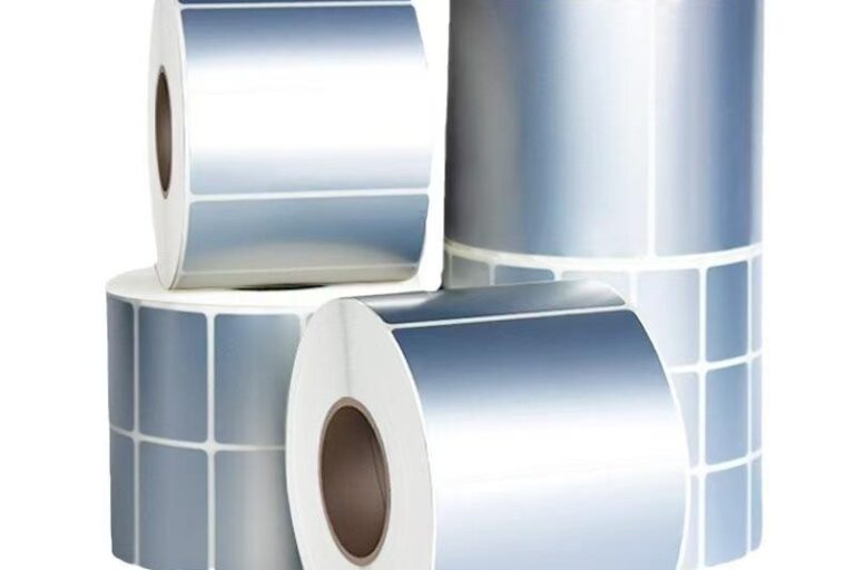 Matte silver waterproof self-adhesive label for durable packaging