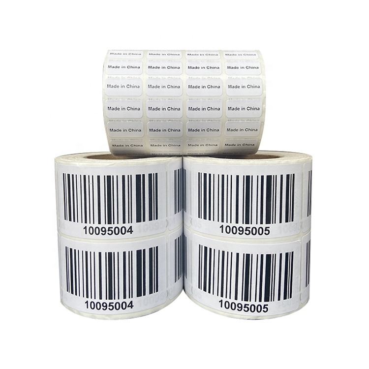 Adhesive printed packaging barcode label for retail and shipping