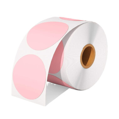 Round colored waterproof thermal self-adhesive label for packaging