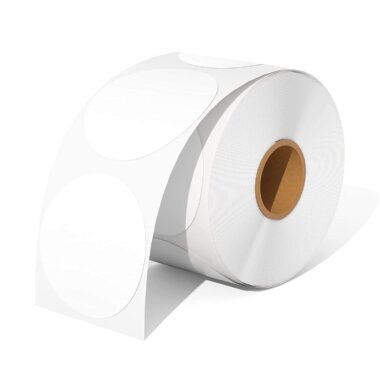Round colored waterproof thermal self-adhesive label for packaging