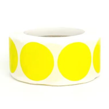 Round colored waterproof thermal self-adhesive label for packaging