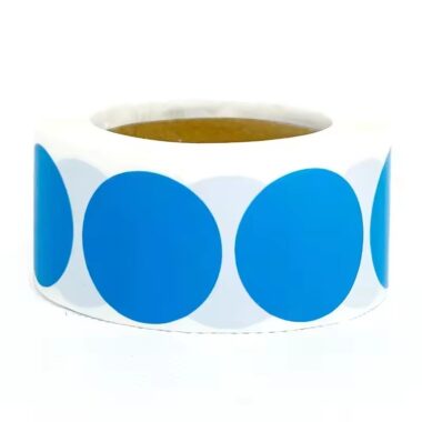 Round colored waterproof thermal self-adhesive label for packaging