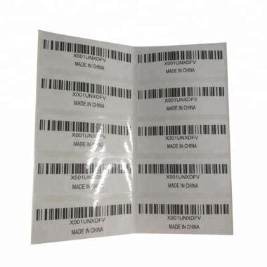 Self-adhesive waterproof barcode label for retail packaging and logistics