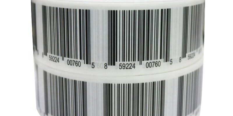 Self-adhesive waterproof barcode label for retail packaging and logistics
