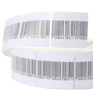 Self-adhesive waterproof barcode label for retail packaging and logistics