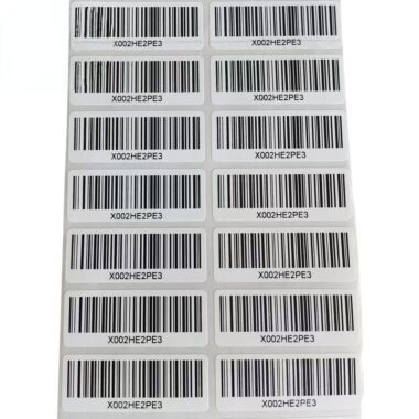 Serial number adhesive barcode label for tracking and inventory