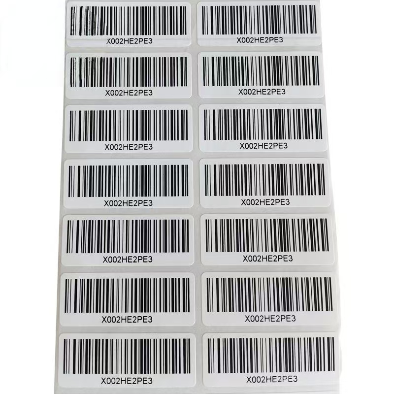 Serial number adhesive barcode label for tracking and inventory