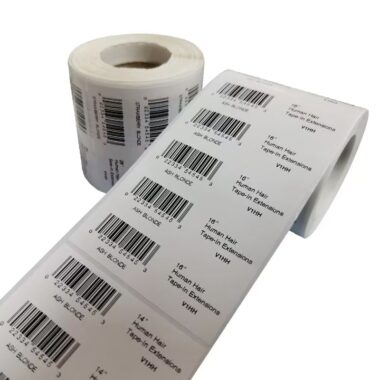 Serial number adhesive barcode label for tracking and inventory