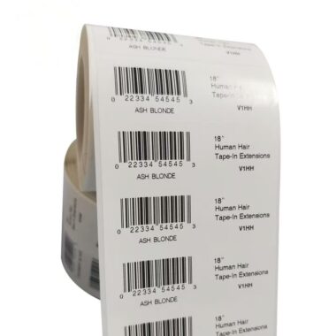 Serial number adhesive barcode label for tracking and inventory