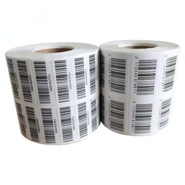 Serial number adhesive barcode label for tracking and inventory