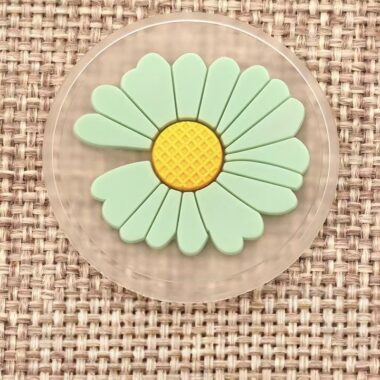 Transparent colorful daisy PVC label for decorative packaging
