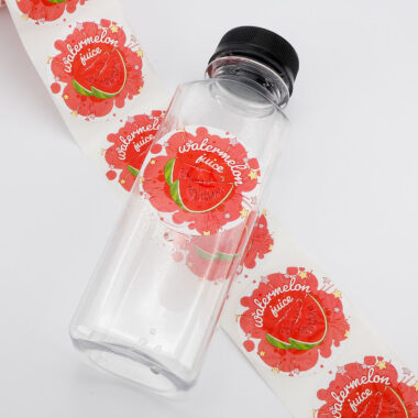 Waterproof round fruit packaging sticker roll for food boxes