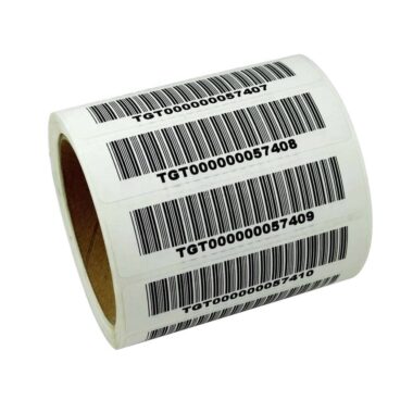 Waterproof retail barcode label for business packaging and logistics