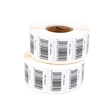 Waterproof retail barcode label for business packaging and logistics